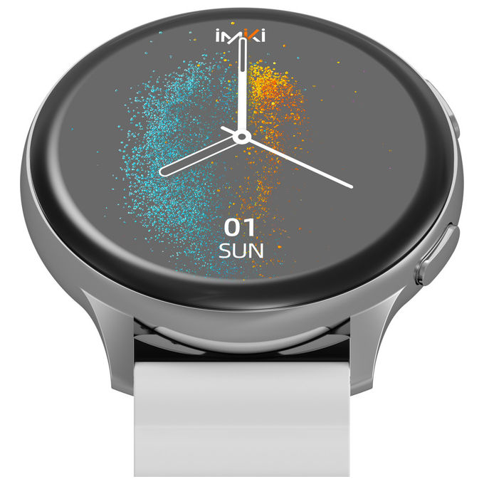 Imiki Smartwatch Holo Pro Argento Display AMOLED Cardiofrequenzimetro Bluetooth