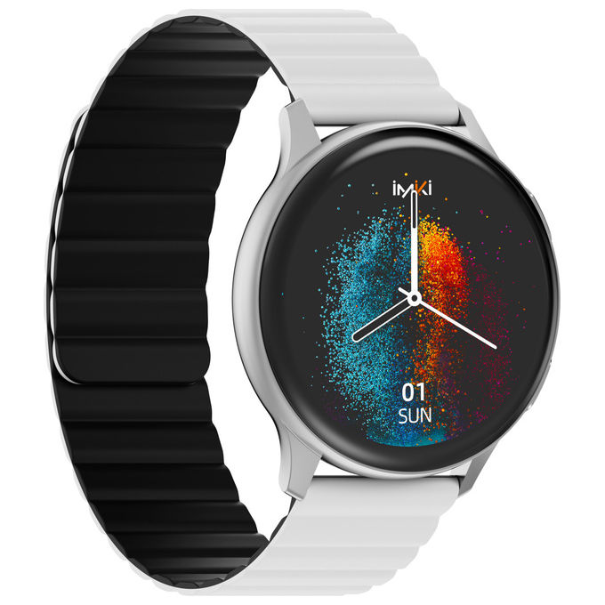 Imiki Smartwatch Holo Pro Argento Display AMOLED Cardiofrequenzimetro Bluetooth