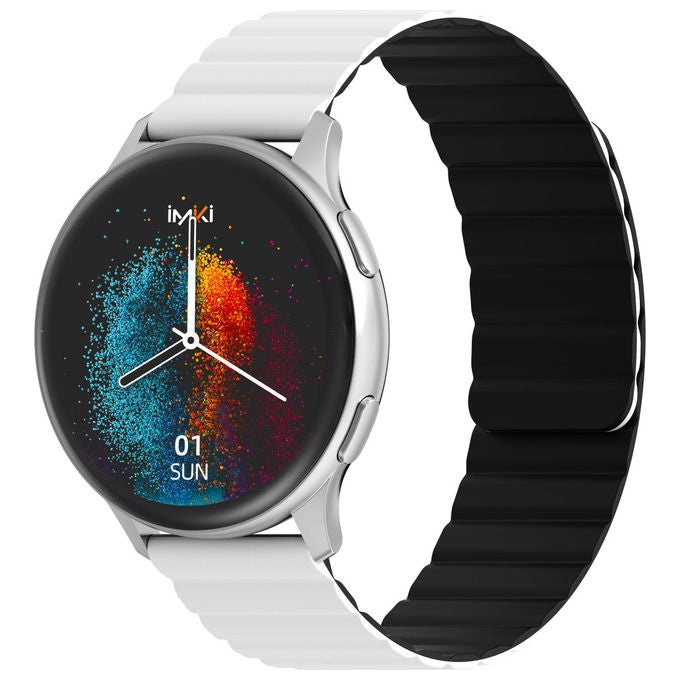 Imiki Smartwatch Holo Pro Argento Display AMOLED Cardiofrequenzimetro Bluetooth
