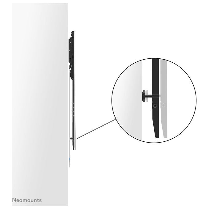 Neomounts Supporto a Parete Tv 50-98 Pollici Fissa Bloccabile Acciaio Nero
