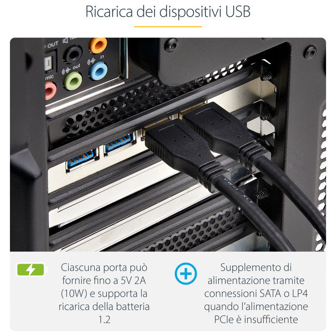StarTech.com Scheda PCIe USB 4 Porte USB-A USB 3.2 5Gbps Scheda di Espansione