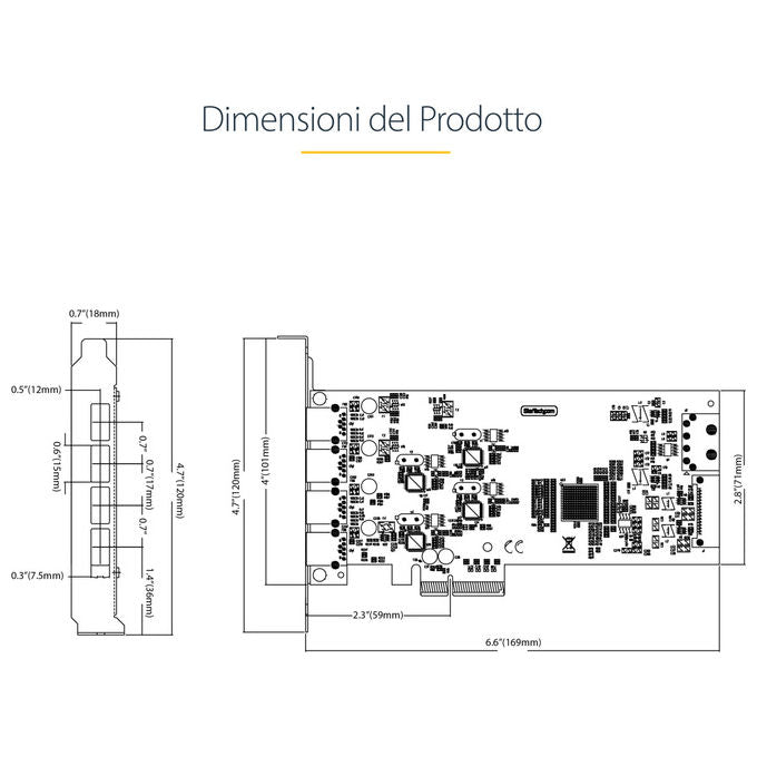 StarTech.com Scheda PCIe USB 4 Porte USB-A USB 3.2 5Gbps Scheda di Espansione