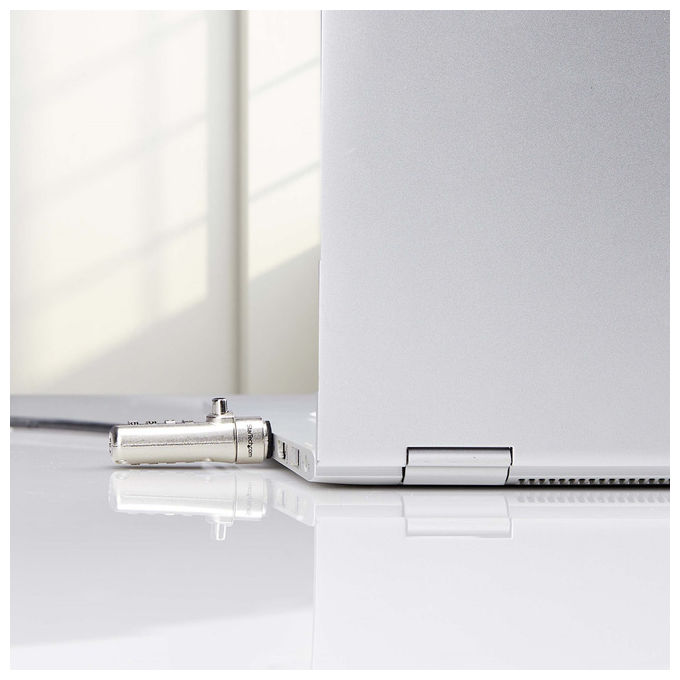 StarTech.com Cavo di Sicurezza Antifurto per Laptop Slot Noble Wedge Acciaio Combinazione