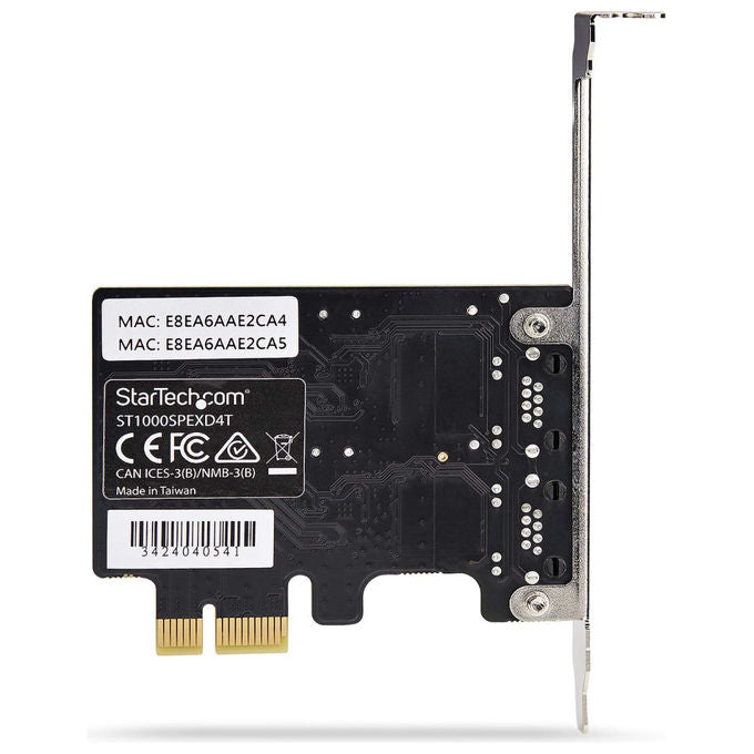 StarTech.com, Scheda di Rete Gigabit PCIe, 2 Porte, Adattatore LAN PCI Express