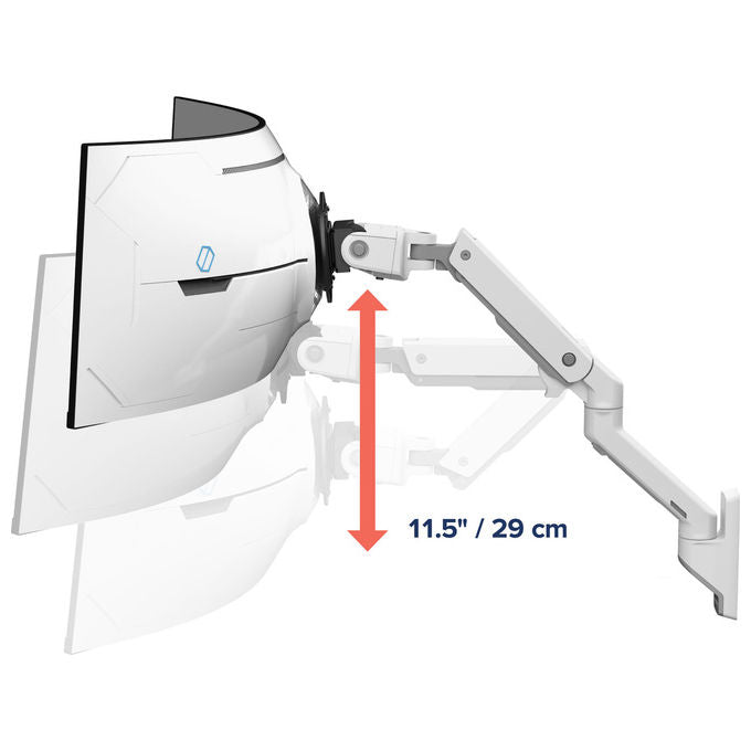 Ergotron Braccio Serie HX con Perno a Parete Fino a 57 Pollici e 17 kg
