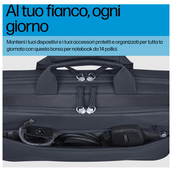 Hp Borsa Porta Laptop 14 Pollici Everyday Valigetta Ventiquattrore Mono Splitcromatica con Tracolla