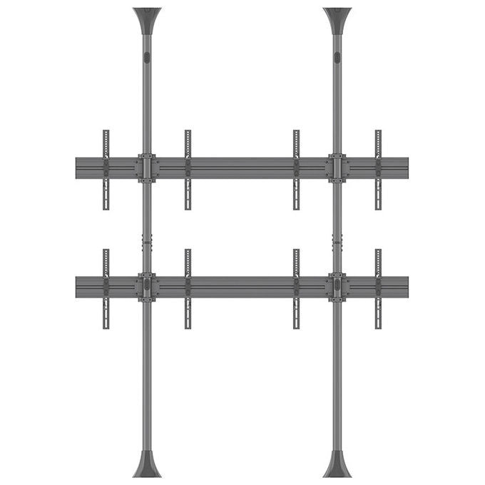 Multibrackets Supporto Display 65 Pollici Nero Acciaio e Alluminio 6084