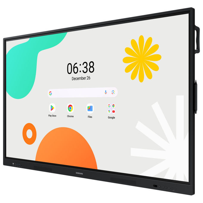Samsung, Lavagna Interattiva Touchscreen WA75F, 75 Pollici, 4K UHD, Nero