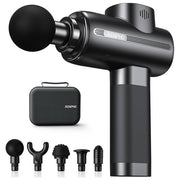 Renpho PEU-R-C003-BK Active Massage Gun Pistola Massaggiatore Muscolare 5 Testine 3200 rpm 40 dB Ricarica USB Type-C colore Nero