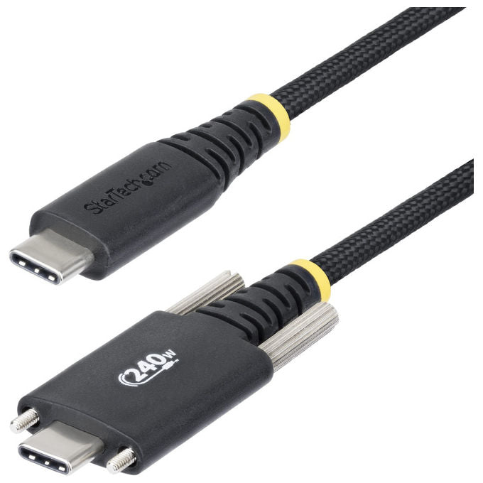 StarTech.com Cavo USB-C 2m Chiusura a Vite Laterale 240W Nero