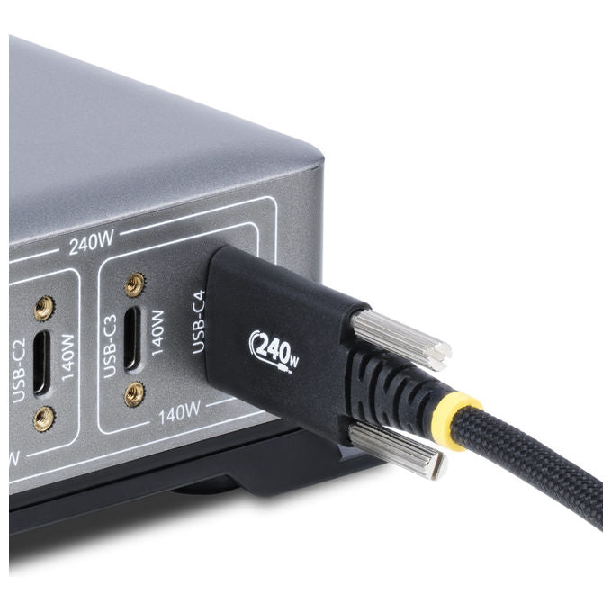 StarTech.com Cavo USB-C 2m Chiusura a Vite Laterale 240W Nero