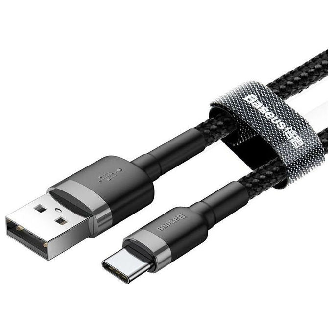 Baseus CATKLF-AG1 Cafule Cavo USB-A USB-C 2.0 Quick Charge 3.0 3A 0.5 m colore Grigio Nero