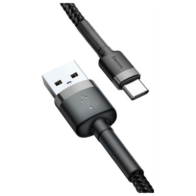 Baseus CATKLF-AG1 Cafule Cavo USB-A USB-C 2.0 Quick Charge 3.0 3A 0.5 m colore Grigio Nero