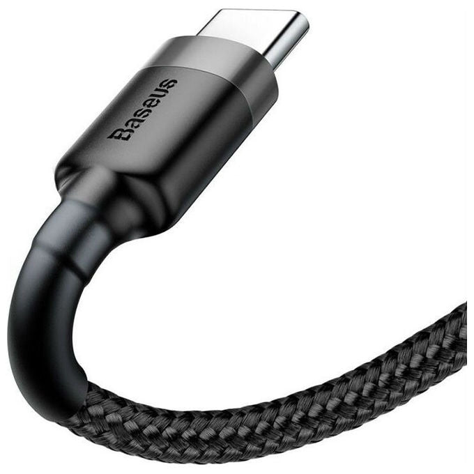 Baseus CATKLF-AG1 Cafule Cavo USB-A USB-C 2.0 Quick Charge 3.0 3A 0.5 m colore Grigio Nero