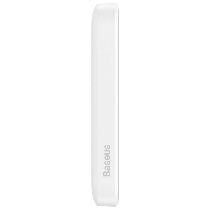 Baseus Powerbank 6000 mAh Ricarica Wireless Magnetica Mini Bianco