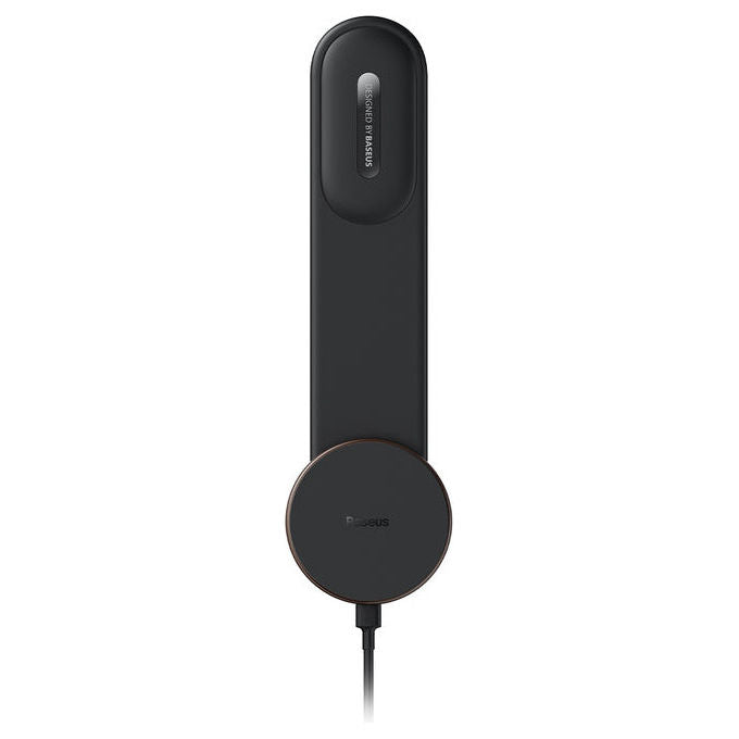 Baseus C02 Pro, Supporto Auto Magnetico con Ricarica Wireless, Nero