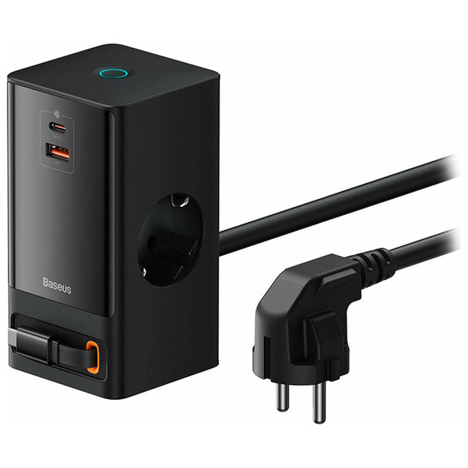 Baseus PowerCombo Tower GaN3 65W, Presa Filtrata, Ricarica Rapida, Nero