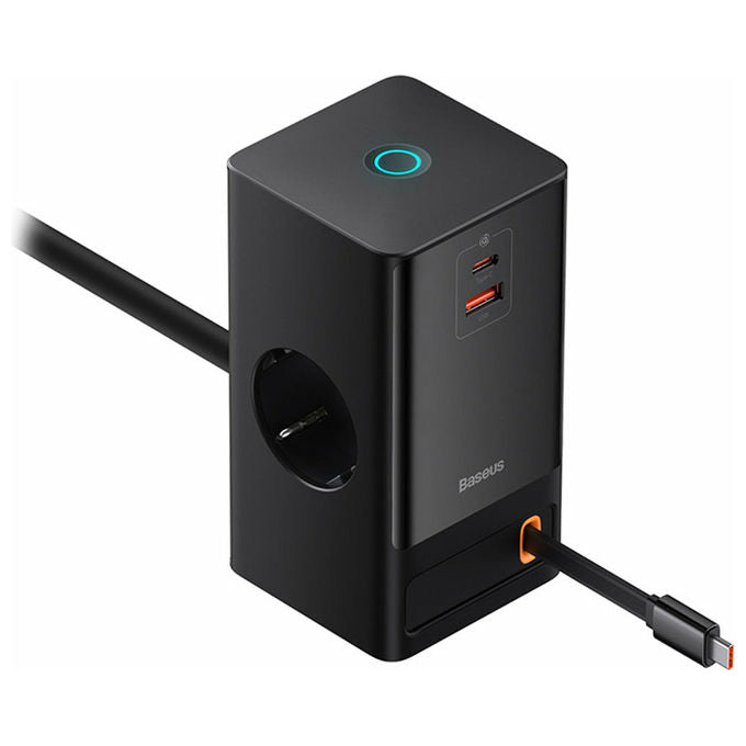 Baseus PowerCombo Tower GaN3 65W, Presa Filtrata, Ricarica Rapida, Nero