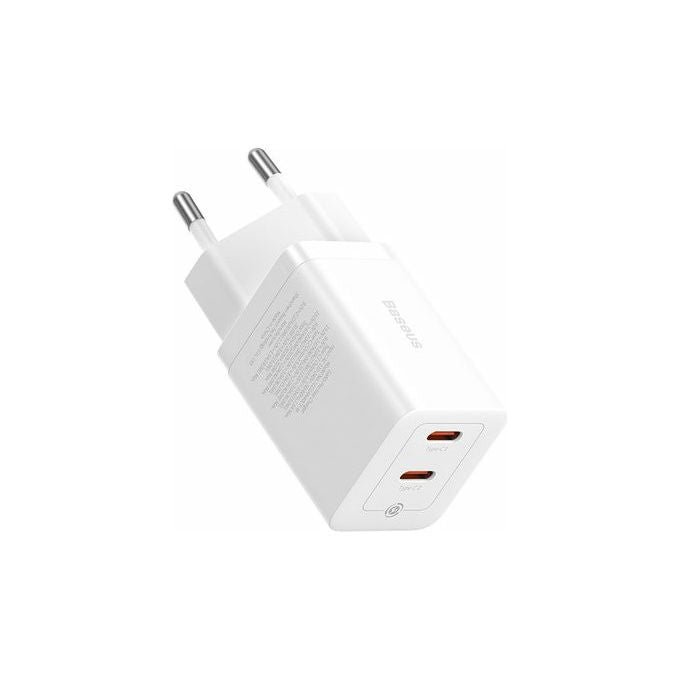 Baseus Caricabatterie GaN5 Pro 40W 2 Porte USB-C Bianco