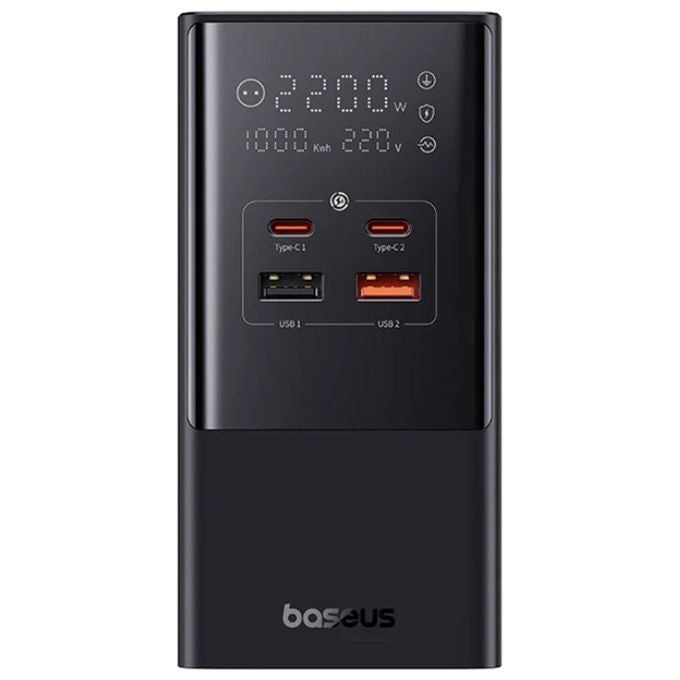 Baseus Multipresa PowerCombo Tower 100W 2 Prese AC 2 USB-C 2 USB-A Nero