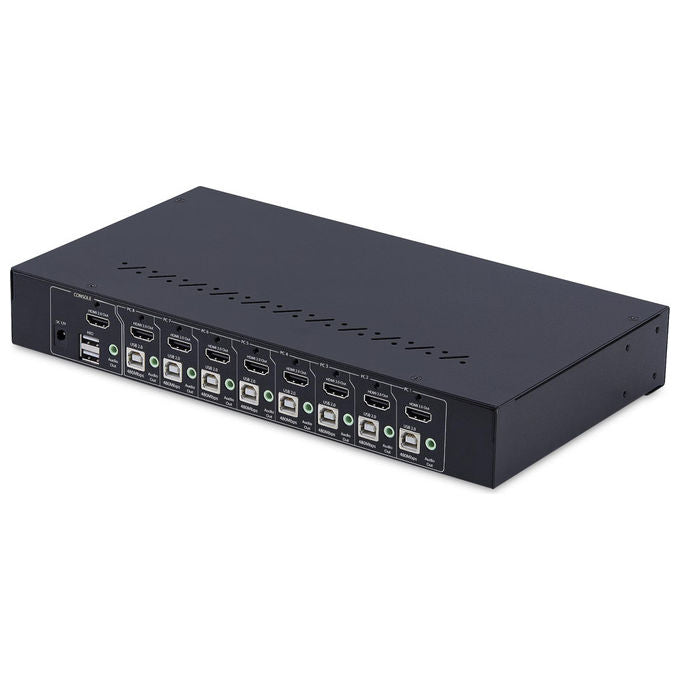 StarTech.com, KVM Switch HDMI, 8 Porte, Kit Rack 1U, 4K 60Hz, Hub USB, Nero
