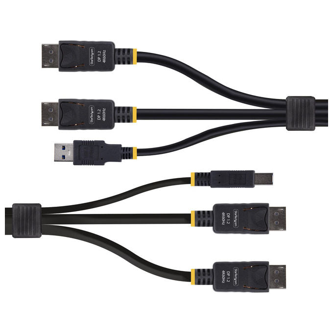 StarTech.com Cavo KVM Doppia Porta DisplayPort USB 5 Gbps 1.8m 4K 60Hz