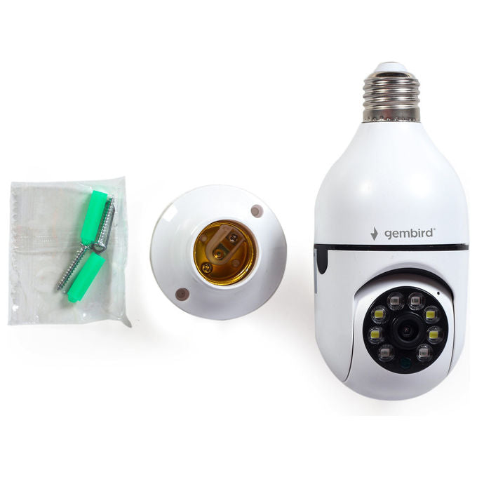 Gembird Telecamera WiFi Rotante E27 1080p Smart per Interni