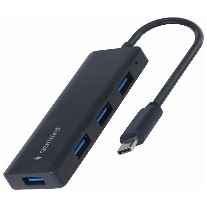 Gembird Docking Station USB 3.2 Gen 1 Type-C 4 Porte Nero