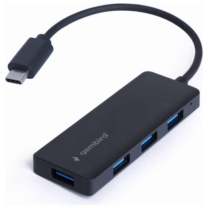 Gembird Docking Station USB 3.2 Gen 1 Type-C 4 Porte Nero