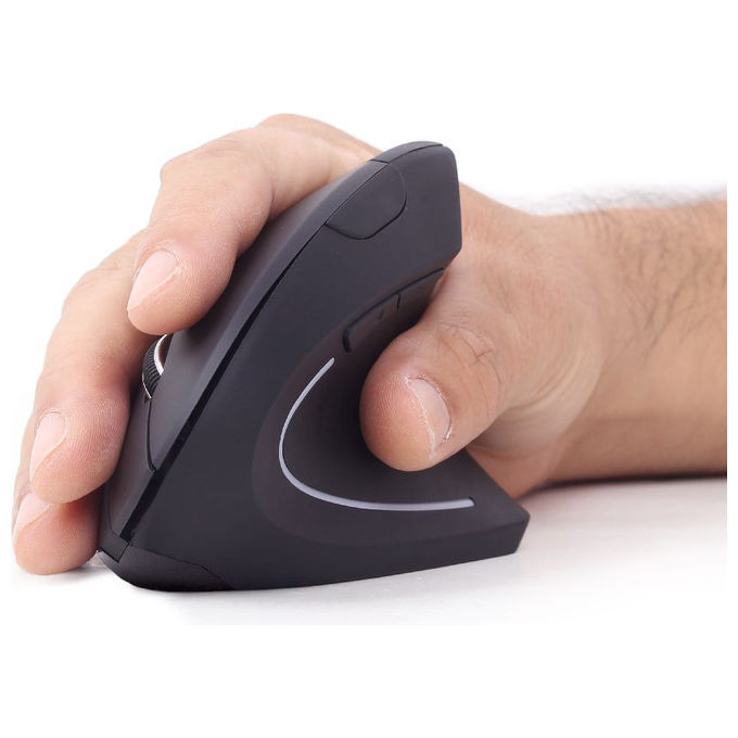 Gembird Mouse Verticale Ergonomico Wireless 1600 DPI Nero