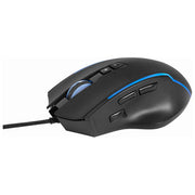 Gembird Mouse Gaming 12000 DPI Ergonomico USB Ragnar RX300 Nero-Blu