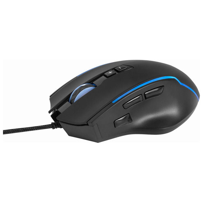 Gembird Mouse Gaming 12000 DPI Ergonomico USB Ragnar RX300 Nero-Blu