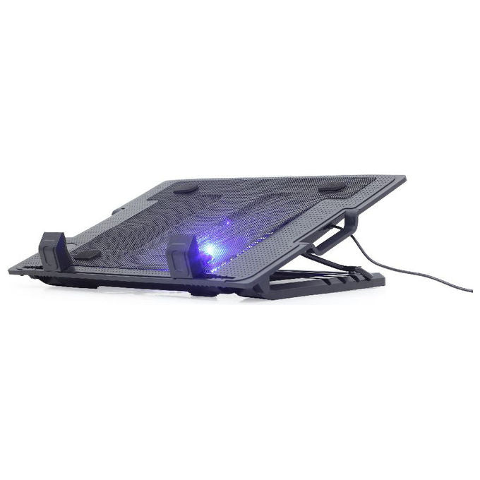 Gembird, Base Raffreddamento per Laptop 17, 1500 RPM, Nero