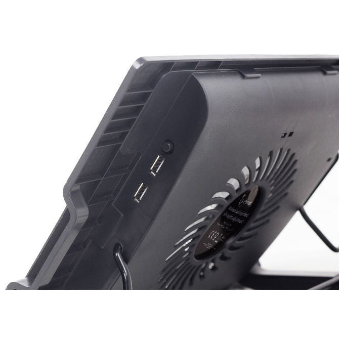 Gembird, Base Raffreddamento per Laptop 17, 1500 RPM, Nero