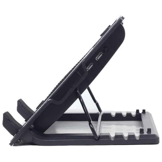 Gembird, Base Raffreddamento per Laptop 17, 1500 RPM, Nero
