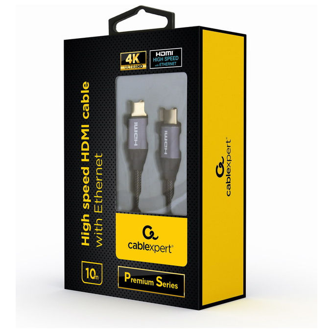 Gembird Cavo HDMI 10m Alta Velocita' con Ethernet Grigio CCBP-HDMI-10M