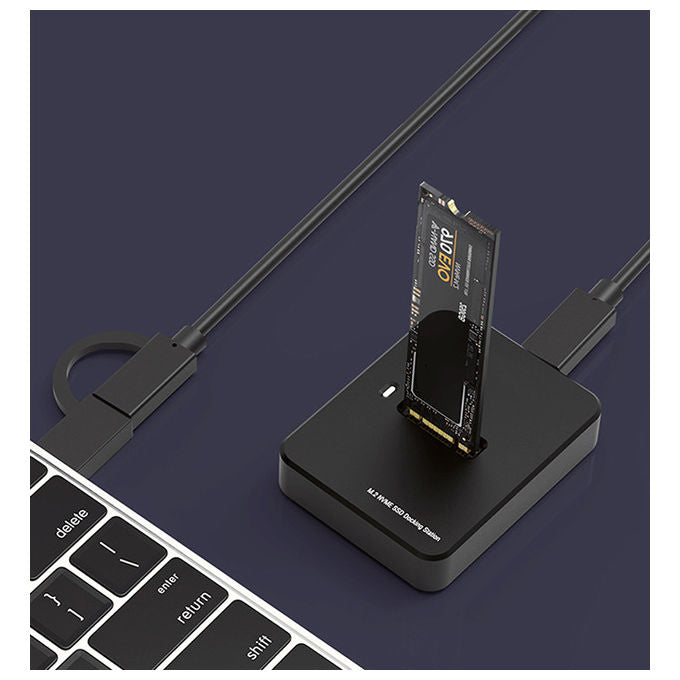 Gembird Docking Station SSD M.2 SATA NVMe USB Type-C Nero