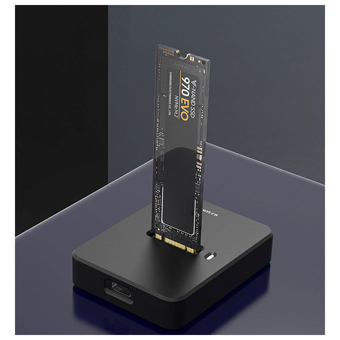 Gembird Docking Station SSD M.2 SATA NVMe USB Type-C Nero