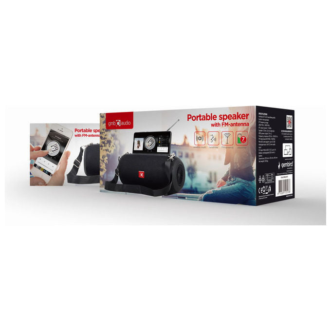 Gembird Altoparlante Portatile Stereo Nero Bluetooth 5.1 Radio FM 5 W
