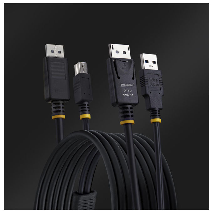 StarTech.com Cavo KVM DisplayPort USB 5Gbps 1.8m DP 1.2 4K 60Hz