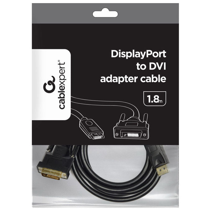 Gembird Cavo Adattatore Video 1.8 m DisplayPort DVI Nero