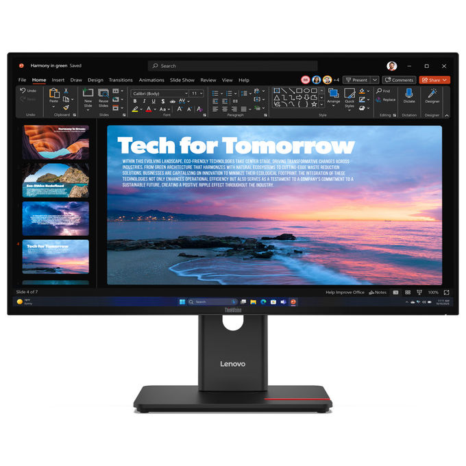 Lenovo, Monitor 27'' ThinkVision T27QD-40, Wide Quad HD, LED, Nero