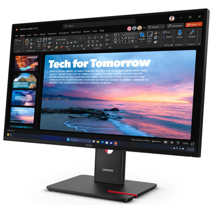 Lenovo, Monitor 27'' ThinkVision T27QD-40, Wide Quad HD, LED, Nero