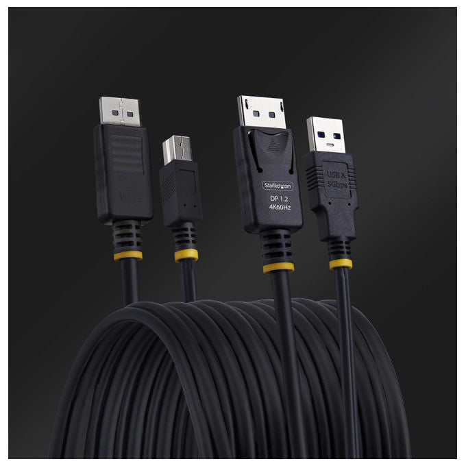 StarTech.com Cavo KVM DisplayPort USB 5Gbps 3m 4K 60Hz