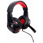 Gembird, Cuffie Gaming Cablate, 5.1 Surround, Nero e Rosso