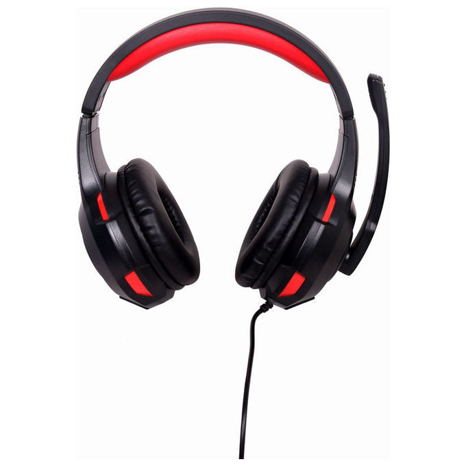 Gembird, Cuffie Gaming Cablate, 5.1 Surround, Nero e Rosso