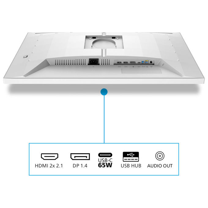 Philips 27M2N5901A Evnia 5000 Monitor Gaming 27'' 4K Ultra HD Fast IPS 320Hz 1ms AMD FreeSync colore Bianco