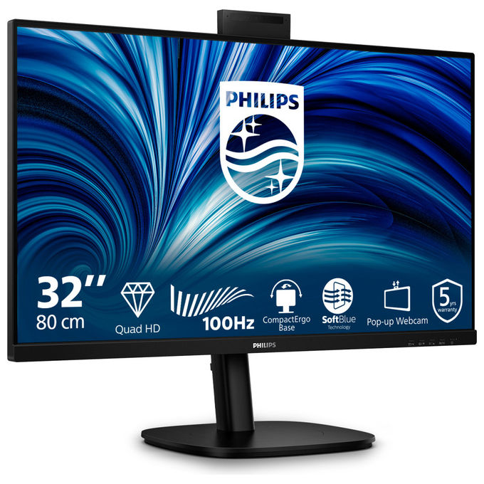 Philips, Monitor PC 32B2U3601H-00, 31.5'' Quad HD, LCD, Nero