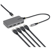 Startech.Com, Hub USB 3.2 Gen 1 Type-C, 4 Porte USB-A, Grigio, in Metallo