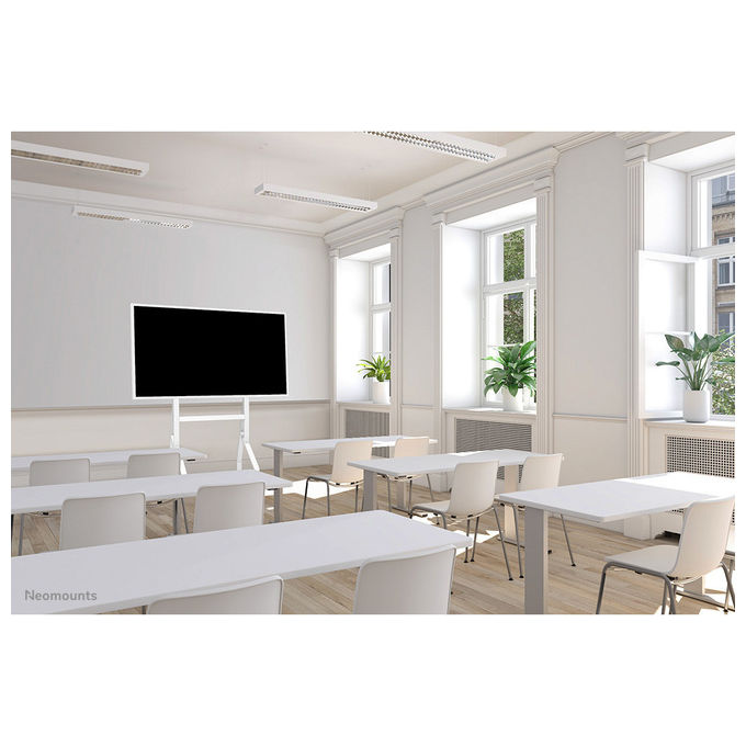 Neomounts Carrello per Samsung Flip 55-65'' Ruotabile Installazione Rapida Bianco